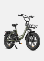 140KM Range Step-thru Electric Fat Bicycle with Front Suspension