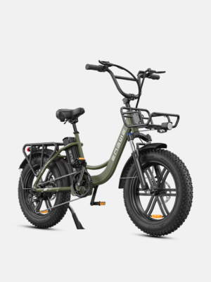 140KM Range Step-thru Electric Fat Bicycle with Front Suspension